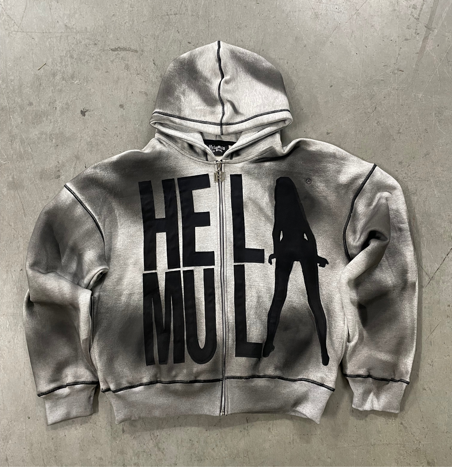 “Dirty Silhouette” Zipup Hoodie