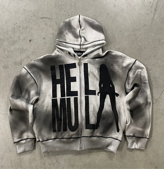 “Dirty Silhouette” Zipup Hoodie